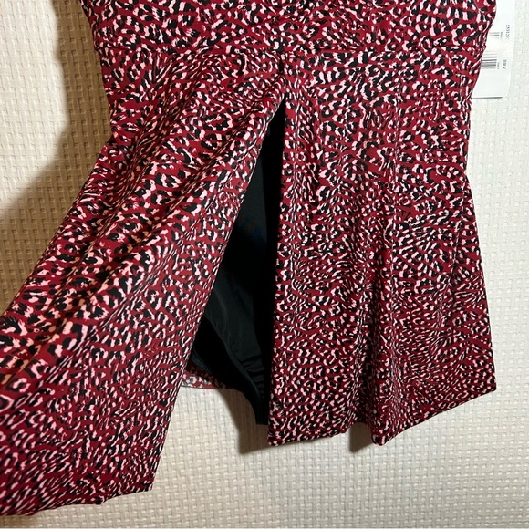 NEW Penbrooke Plus Sz 22W Swimsuit Split Dress One Piece Red Black Tummy Control - Picture 11 of 13